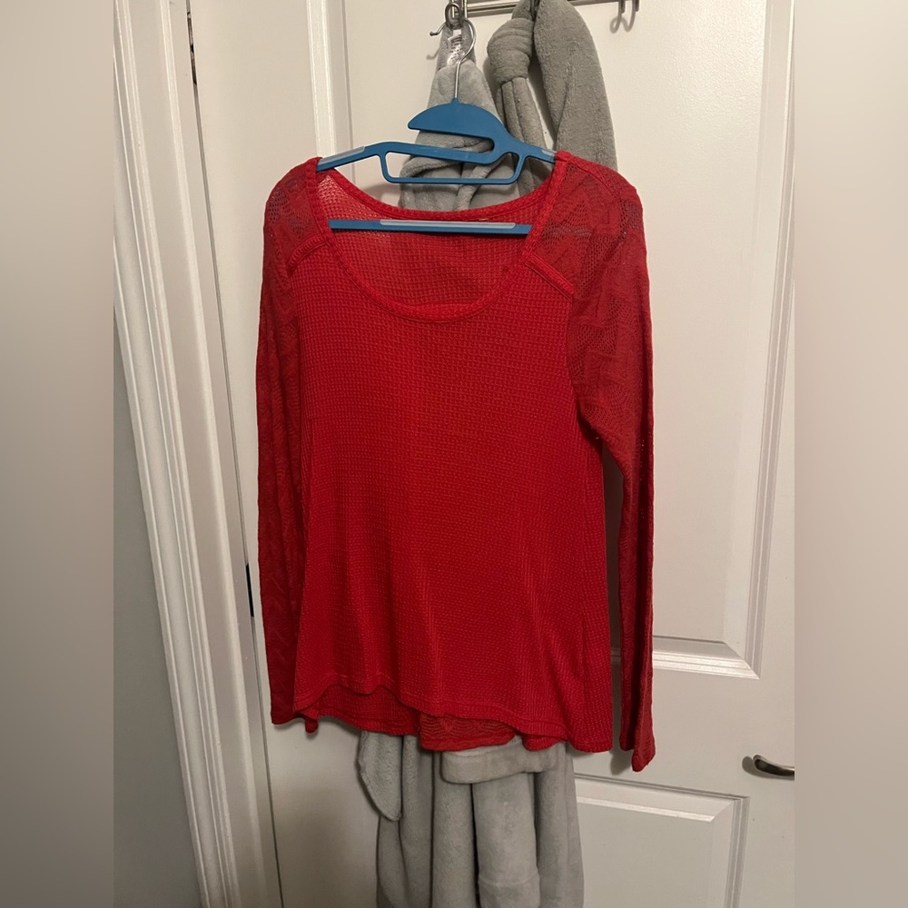 Red long sleeve shirt